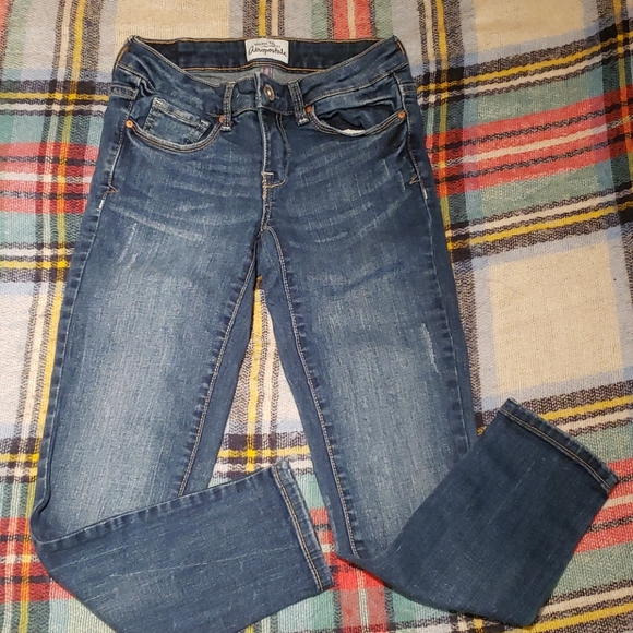 Aeropostale Jeggings Faded Denim Women's Size 00 - Picture 1 of 3